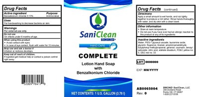 Bottle Label (Complete Hand Soap With Bkc (004   1g) Rev. 0)